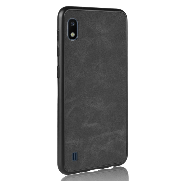 Shockproof Sheep Skin PC + PU + TPU Case for Galaxy A10 (Black)