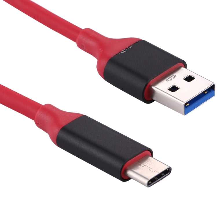 1m Aluminum Alloy Head USB-C / Type-C 3.1 to USB 3.0 Data / Charger Cable(Red)