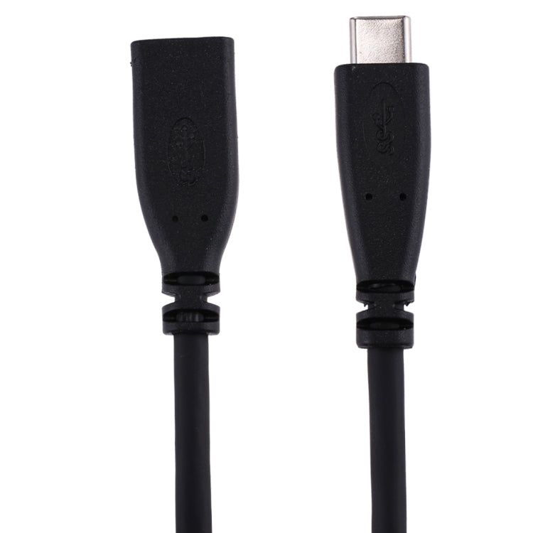 50cm USB-C / Type-C 3.1 Male to USB-C / Type-C Female Connector Adapter Cable(Black)