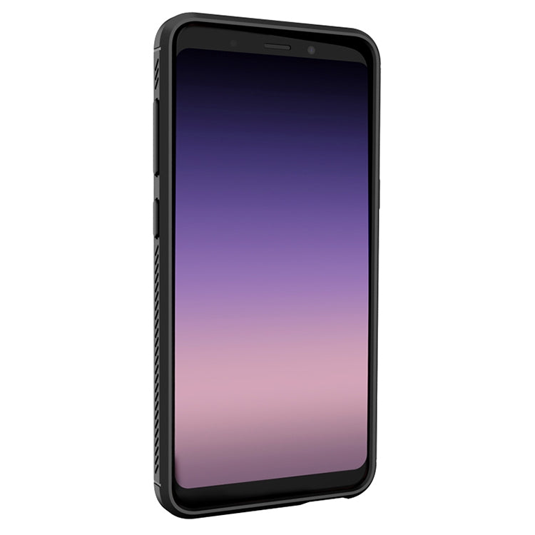 Lenuo Leshen Series for Galaxy A8 (2018) TPU Litchi Texture Dropproof Protective Back Cover Case