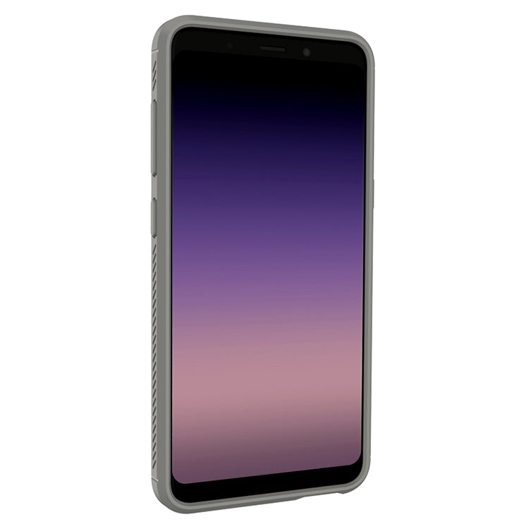 Lenuo Leshen Series for Galaxy A8 (2018) TPU Litchi Texture Dropproof Protective Back Cover Case