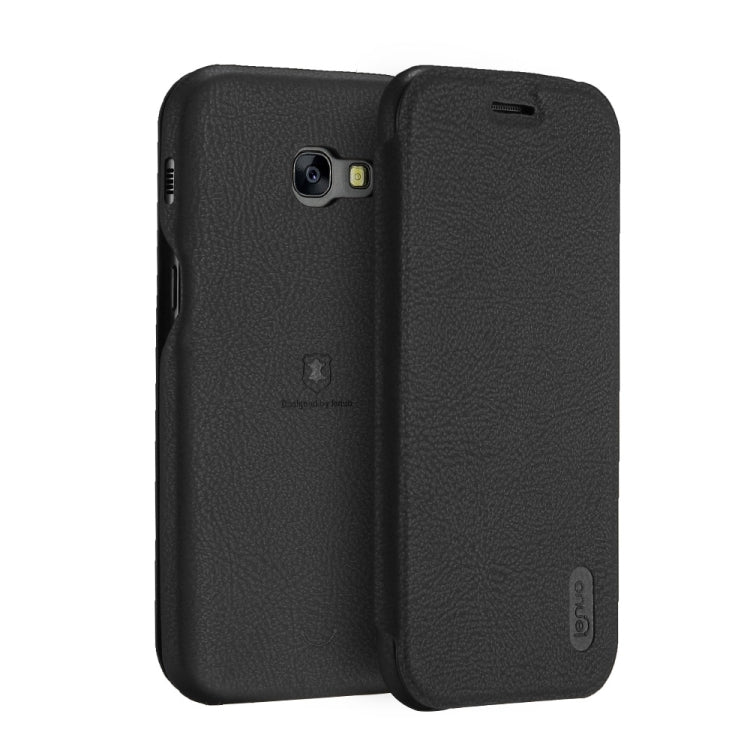 Lenuo for Galaxy A3 (2017) / A320 PU+PC Litchi Texture Horizontal Flip Leather Case with Card Slots