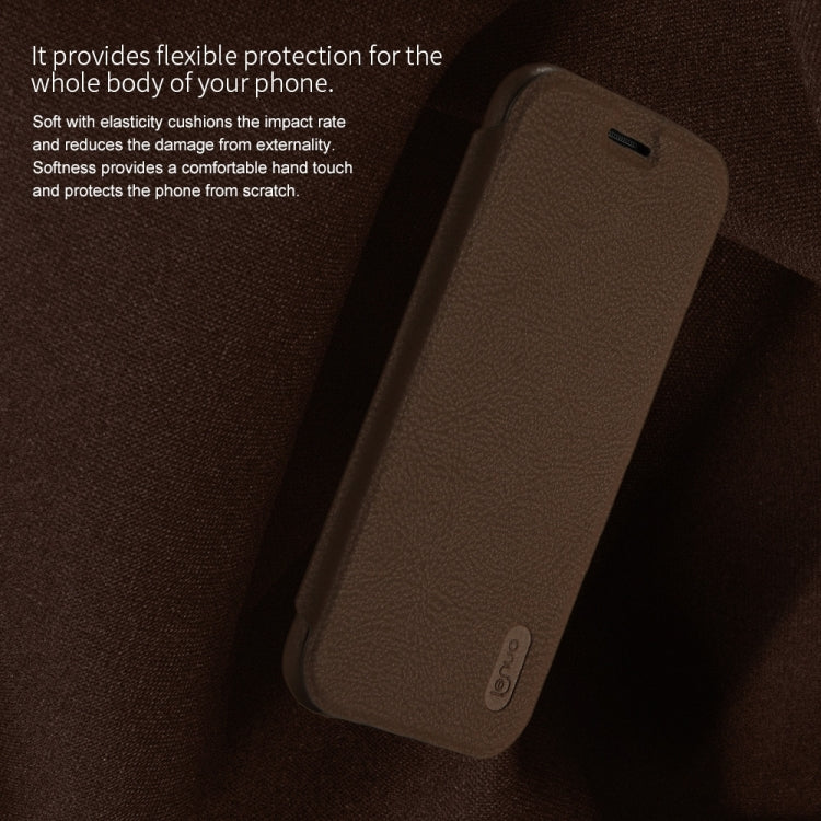 Lenuo for Galaxy A3 (2017) / A320 PU+PC Litchi Texture Horizontal Flip Leather Case with Card Slots
