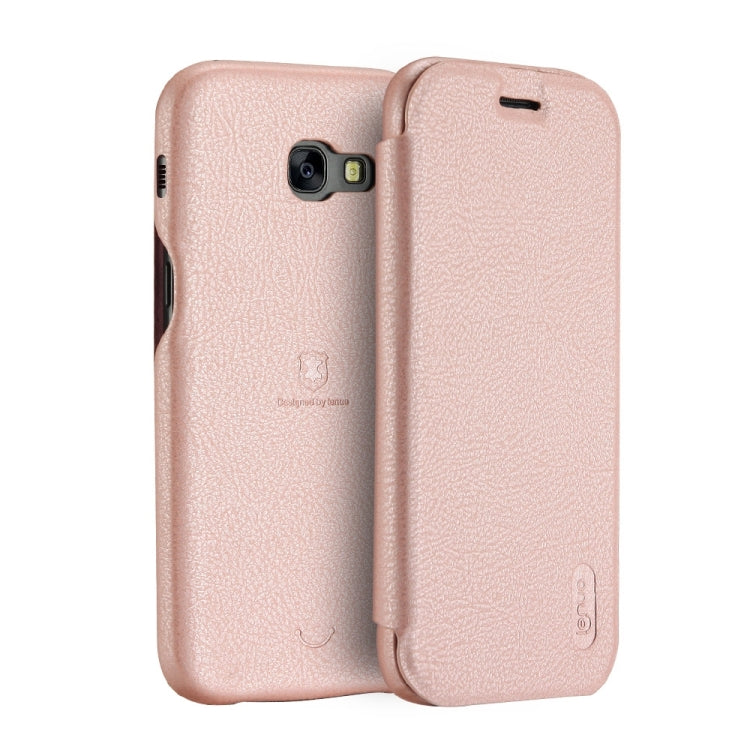 Lenuo for Galaxy A3 (2017) / A320 PU+PC Litchi Texture Horizontal Flip Leather Case with Card Slots