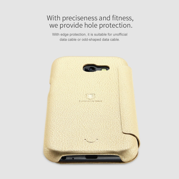 Lenuo for Galaxy A3 (2017) / A320 PU+PC Litchi Texture Horizontal Flip Leather Case with Card Slots
