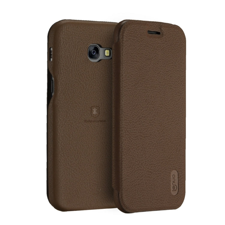 Lenuo for Galaxy A3 (2017) / A320 PU+PC Litchi Texture Horizontal Flip Leather Case with Card Slots
