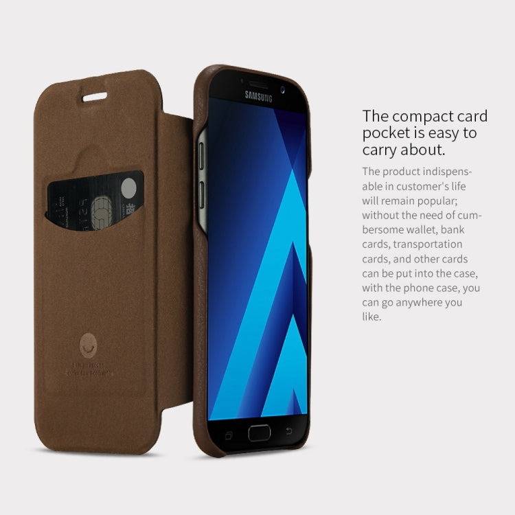 Lenuo for Galaxy A3 (2017) / A320 PU+PC Litchi Texture Horizontal Flip Leather Case with Card Slots