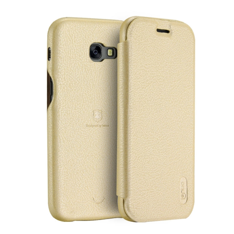 Lenuo for Galaxy A7 (2017) / A720 PU+PC Litchi Texture Horizontal Flip Leather Case with Card Slots