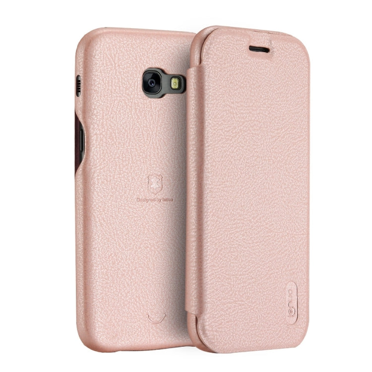 Lenuo for Galaxy A7 (2017) / A720 PU+PC Litchi Texture Horizontal Flip Leather Case with Card Slots