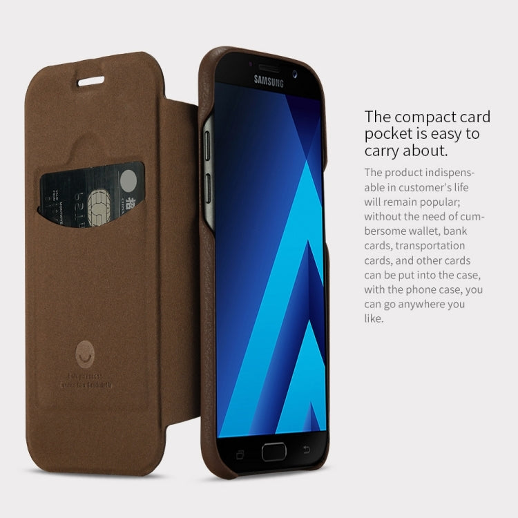 Lenuo for Galaxy A7 (2017) / A720 PU+PC Litchi Texture Horizontal Flip Leather Case with Card Slots