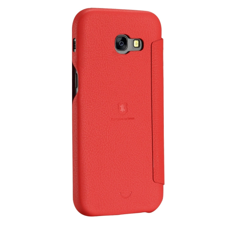 Lenuo for Galaxy A7 (2017) / A720 PU+PC Litchi Texture Horizontal Flip Leather Case with Card Slots