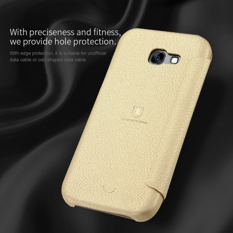 Lenuo for Galaxy A7 (2017) / A720 PU+PC Litchi Texture Horizontal Flip Leather Case with Card Slots