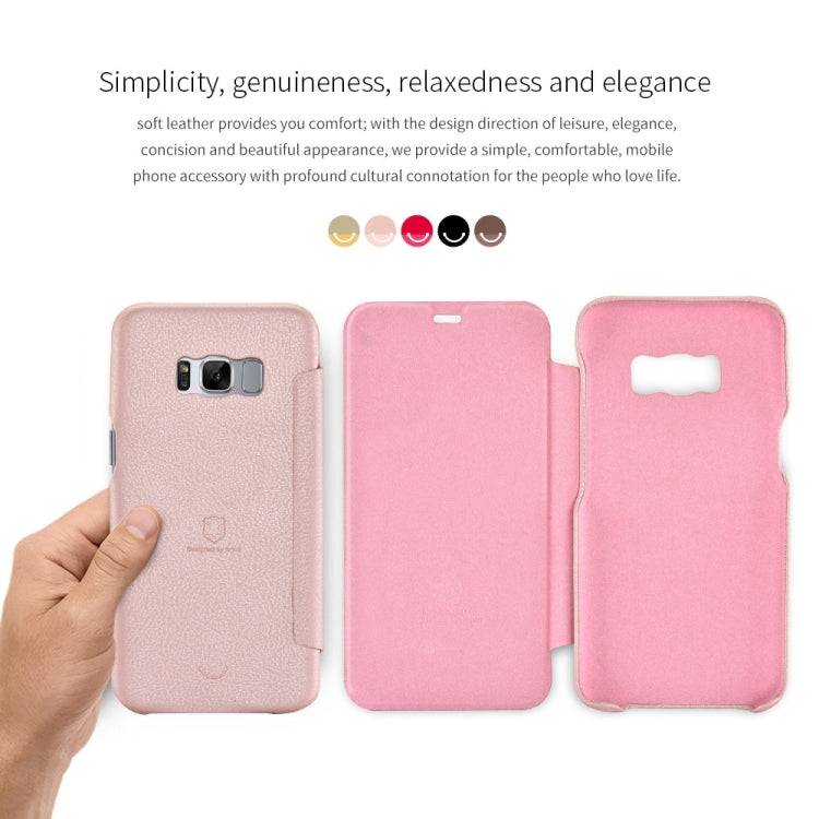 Lenuo for Galaxy S8 PU+PC Litchi Texture Horizontal Flip Leather Case