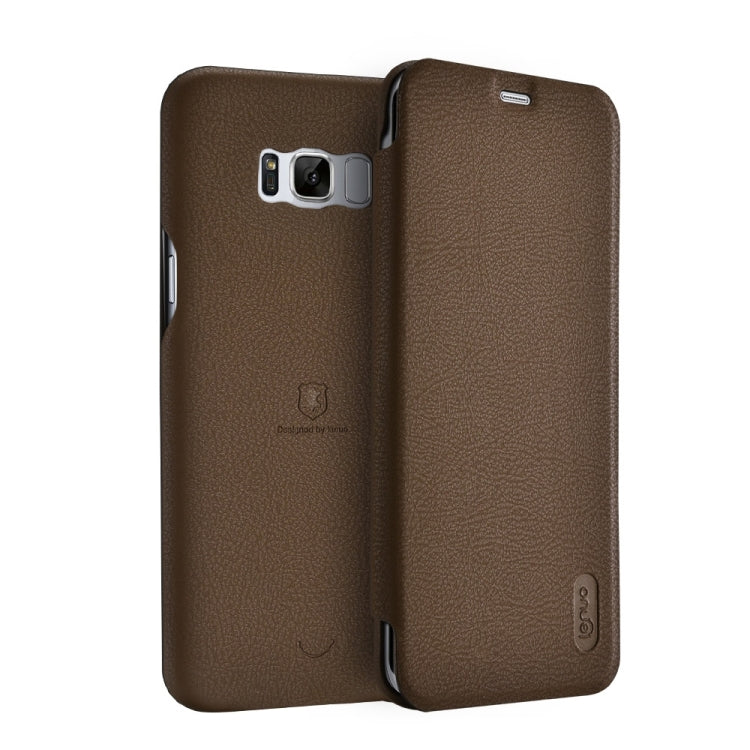 Lenuo for Galaxy S8 + / G955 PU+PC Litchi Texture Horizontal Flip Leather Case