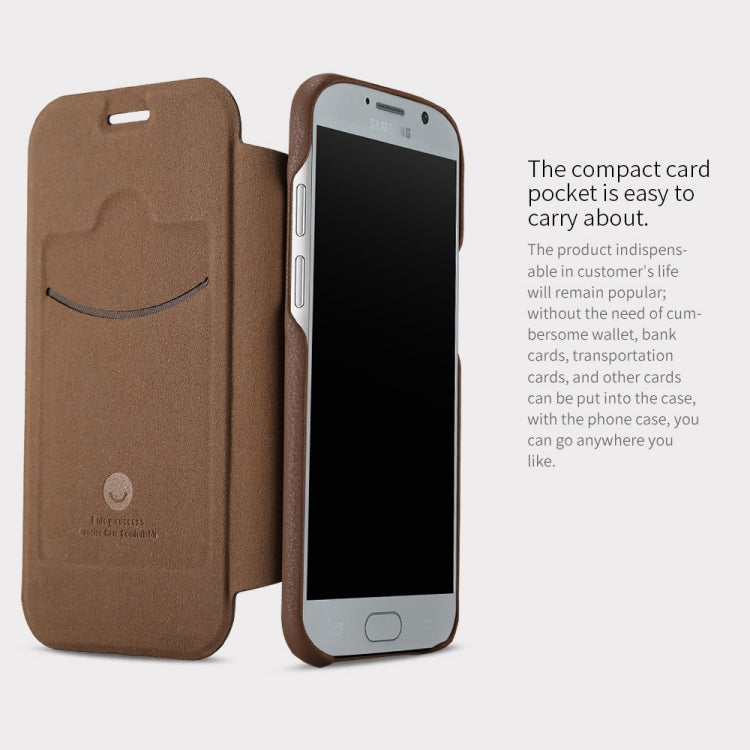 Lenuo for Galaxy A5 (2017) / A520 PU+PC Litchi Texture Horizontal Flip Leather Case with Card Slots