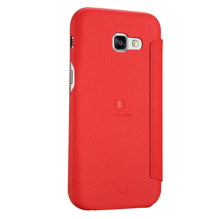 Lenuo for Galaxy A5 (2017) / A520 PU+PC Litchi Texture Horizontal Flip Leather Case with Card Slots