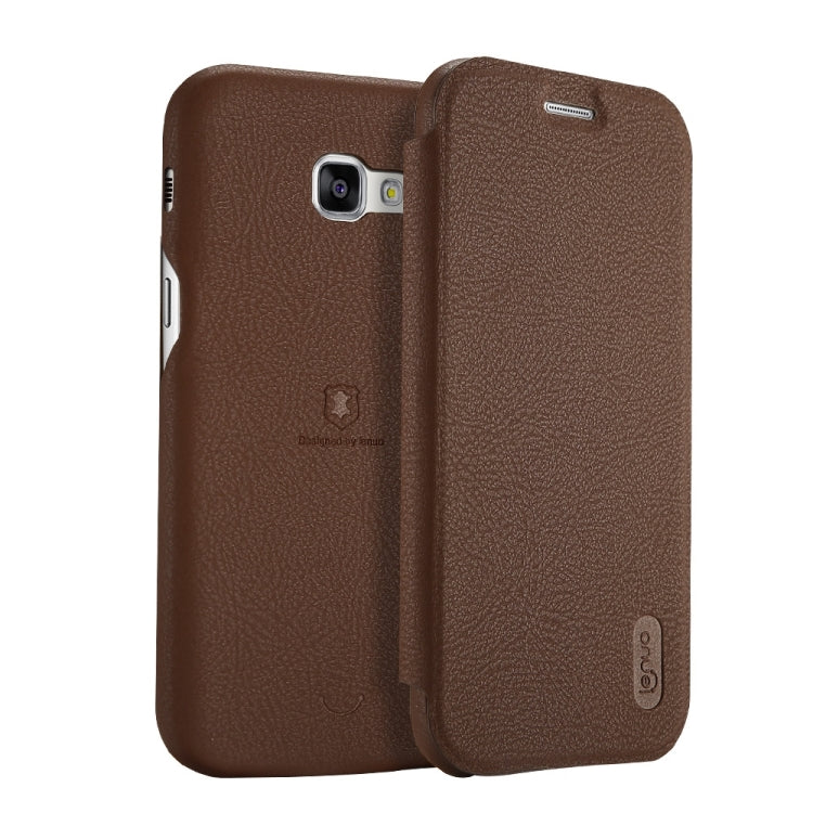 Lenuo for Galaxy A5 (2017) / A520 PU+PC Litchi Texture Horizontal Flip Leather Case with Card Slots