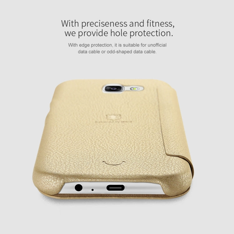 Lenuo for Galaxy A5 (2017) / A520 PU+PC Litchi Texture Horizontal Flip Leather Case with Card Slots
