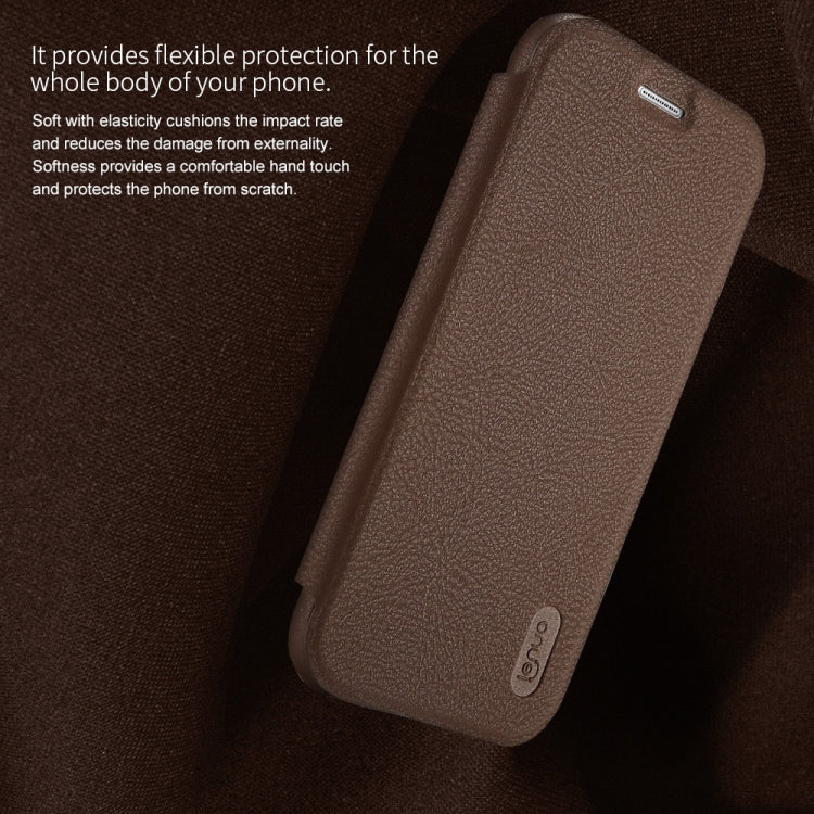 Lenuo for Galaxy A5 (2017) / A520 PU+PC Litchi Texture Horizontal Flip Leather Case with Card Slots