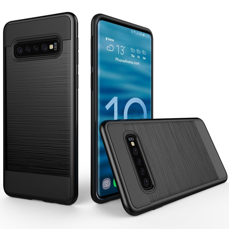 Brushed Texture PC + TPU Protective Case for Galaxy S10+