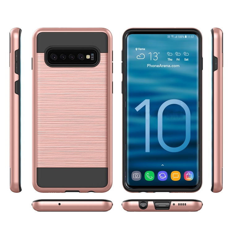 Brushed Texture PC + TPU Protective Case for Galaxy S10+
