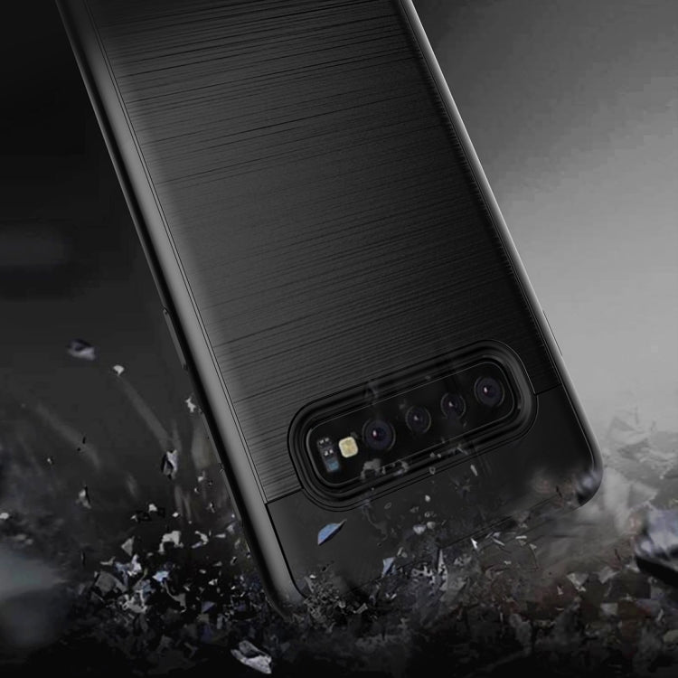 Brushed Texture PC + TPU Protective Case for Galaxy S10+
