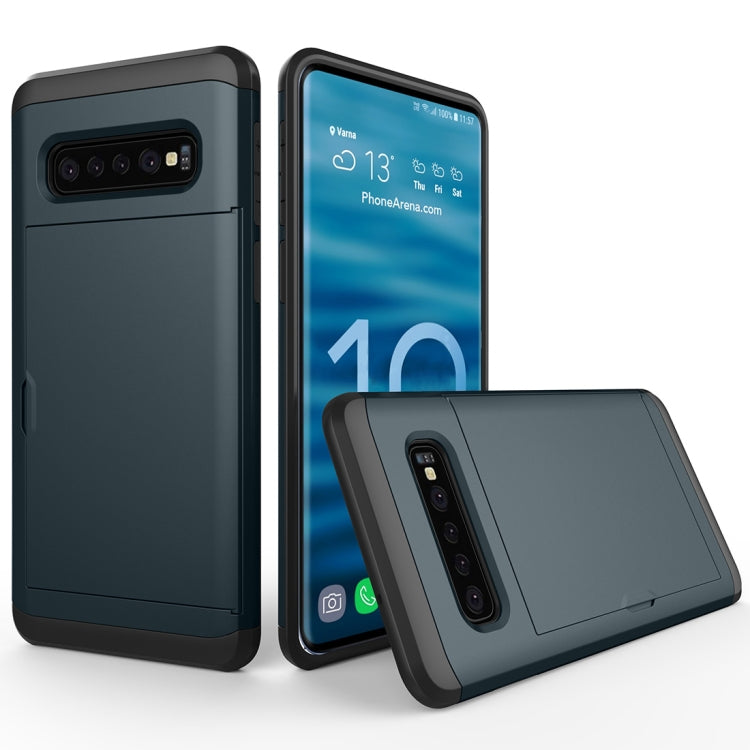 Shockproof Rugged Armor Protective Case for Galaxy S10+, with Card Slot