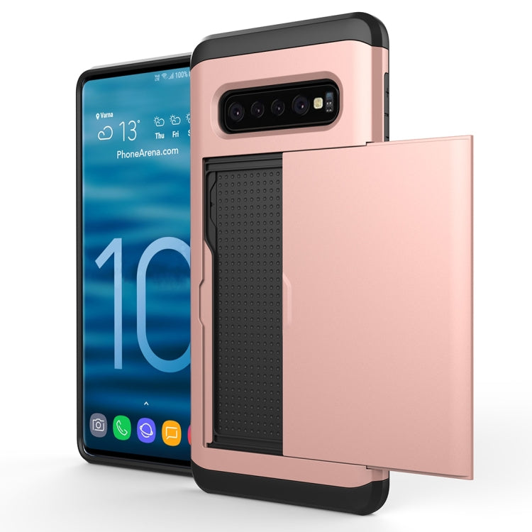Shockproof Rugged Armor Protective Case for Galaxy S10+, with Card Slot