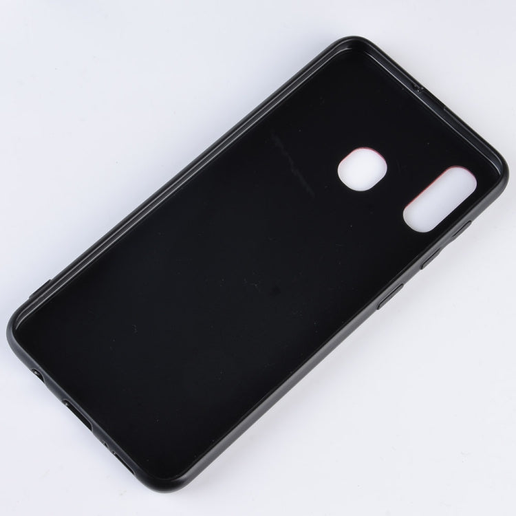 Shockproof Color Matching Denim PC + PU + TPU Case for Galaxy A40