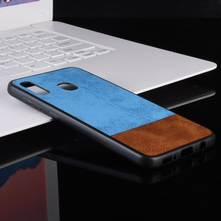 Shockproof Color Matching Denim PC + PU + TPU Case for Galaxy A40