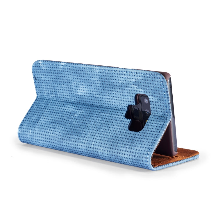 Retro Style Mesh Breathable Horizontal Flip Leather Case  for Galaxy Note9, with Card Slot & Holder & Wallet