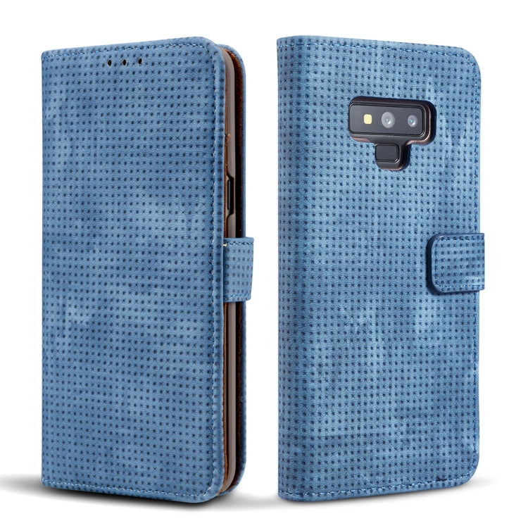 Retro Style Mesh Breathable Horizontal Flip Leather Case  for Galaxy Note9, with Card Slot & Holder & Wallet