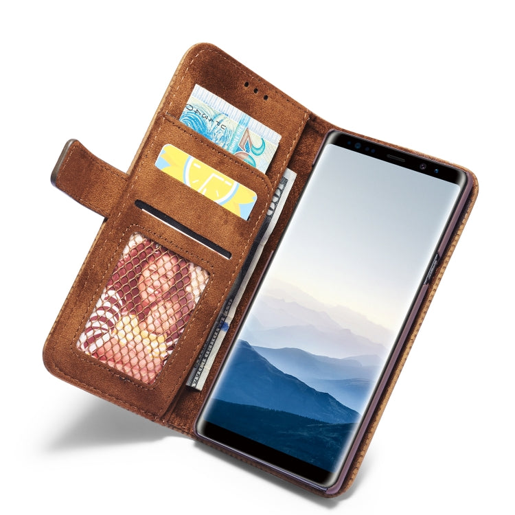 Retro Style Mesh Breathable Horizontal Flip Leather Case  for Galaxy Note9, with Card Slot & Holder & Wallet