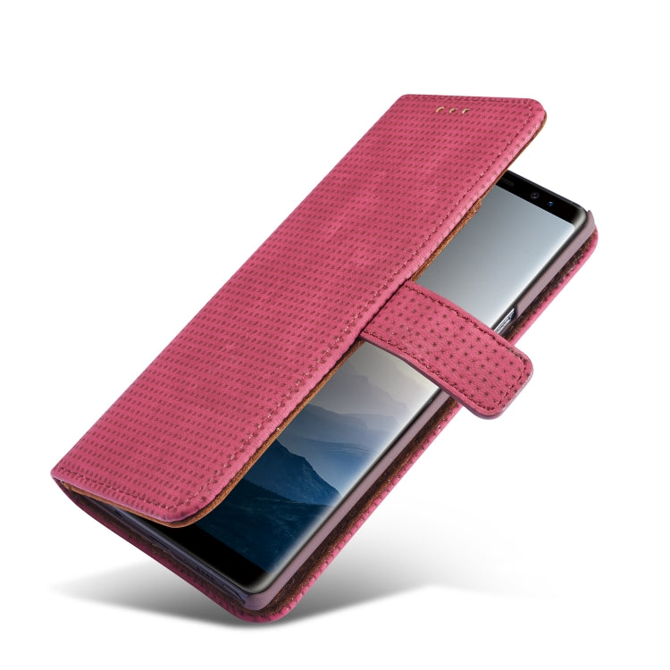 Retro Style Mesh Breathable Horizontal Flip Leather Case  for Galaxy Note9, with Card Slot & Holder & Wallet