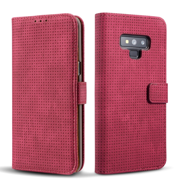 Retro Style Mesh Breathable Horizontal Flip Leather Case  for Galaxy Note9, with Card Slot & Holder & Wallet