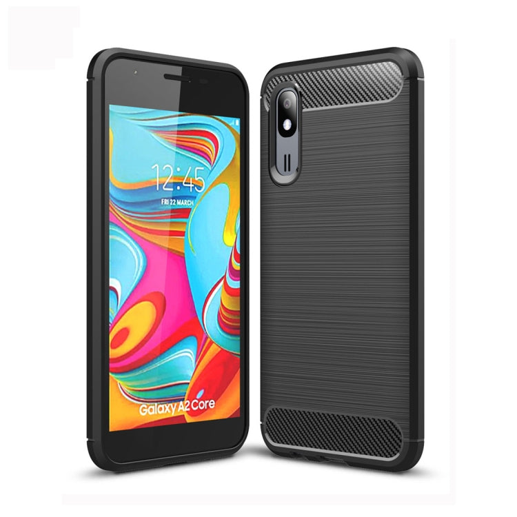 Brushed Texture Carbon Fiber TPU Case for Galaxy A2 Core