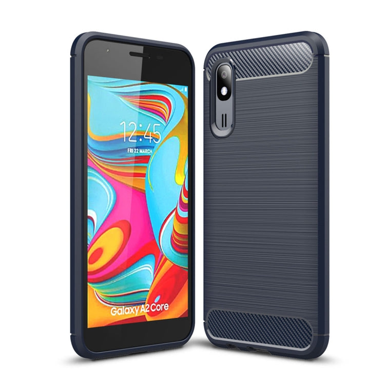 Brushed Texture Carbon Fiber TPU Case for Galaxy A2 Core