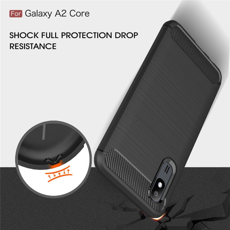Brushed Texture Carbon Fiber TPU Case for Galaxy A2 Core