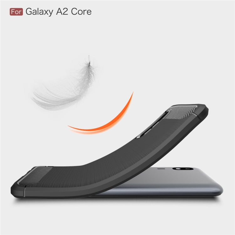 Brushed Texture Carbon Fiber TPU Case for Galaxy A2 Core