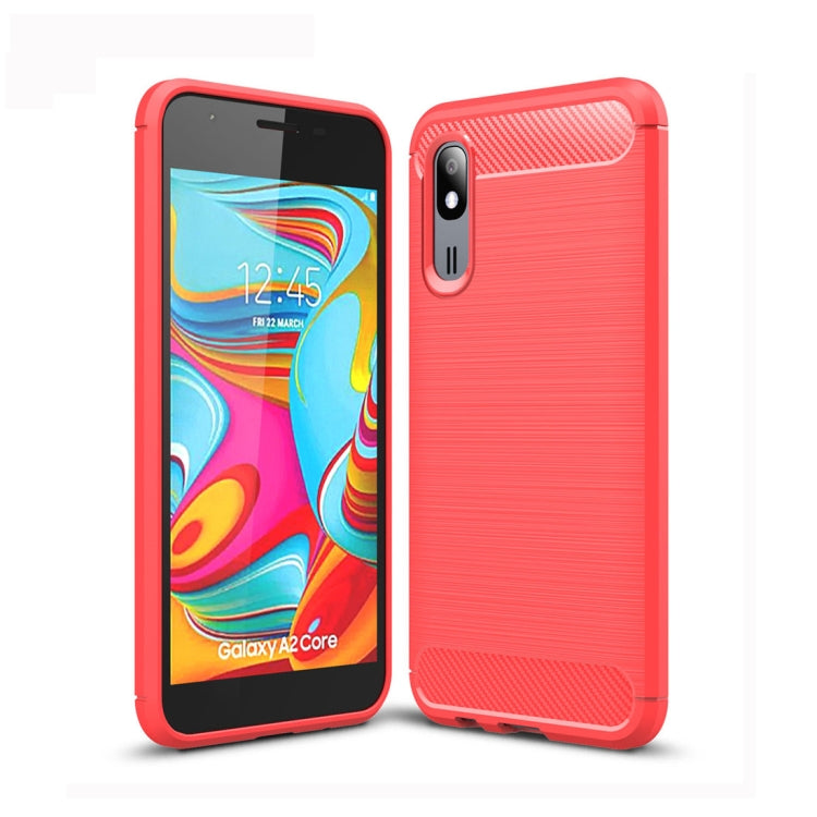 Brushed Texture Carbon Fiber TPU Case for Galaxy A2 Core
