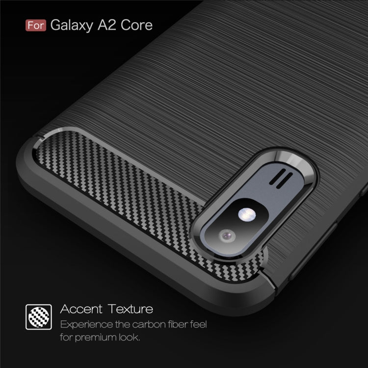 Brushed Texture Carbon Fiber TPU Case for Galaxy A2 Core