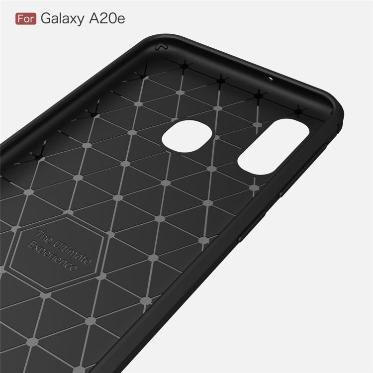 Brushed Texture Carbon Fiber TPU Case for Galaxy A20e
