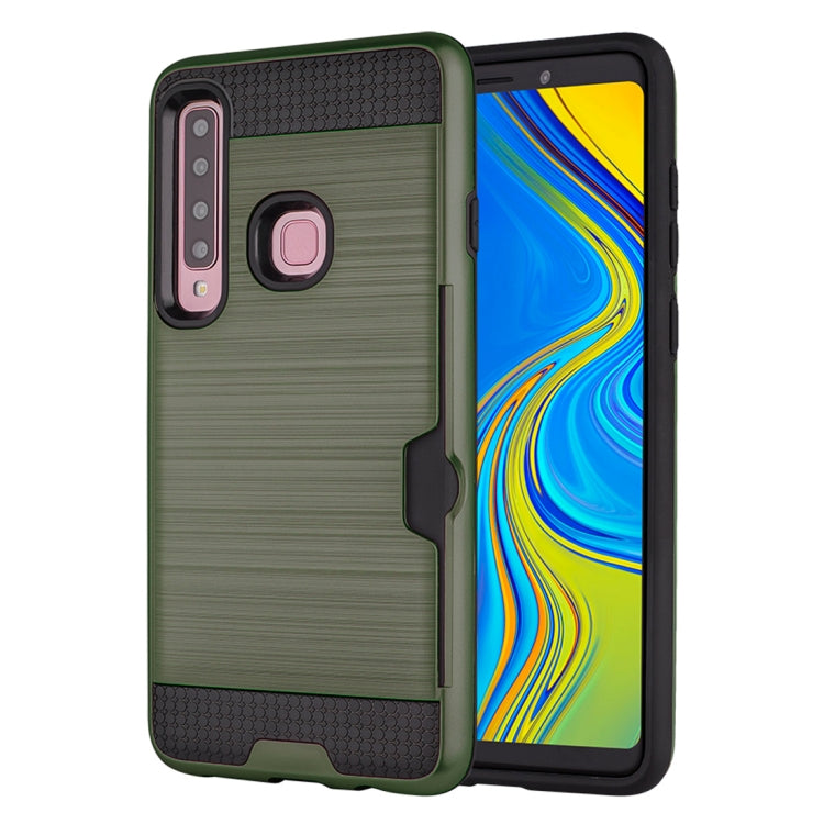 Brushed Texture Dropproof Protective Back Case for Galaxy A9 (2018) / A9s, with Card Slot