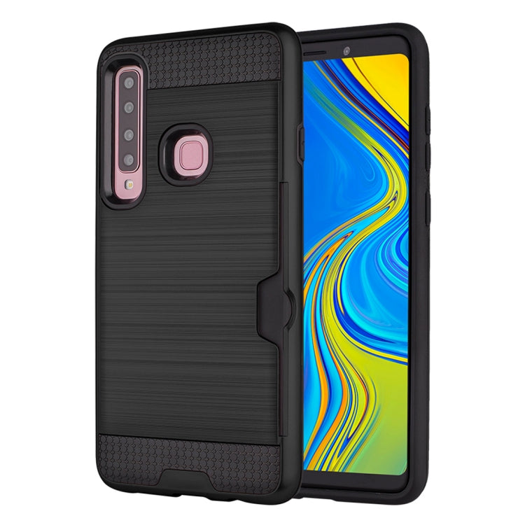 Brushed Texture Dropproof Protective Back Case for Galaxy A9 (2018) / A9s, with Card Slot