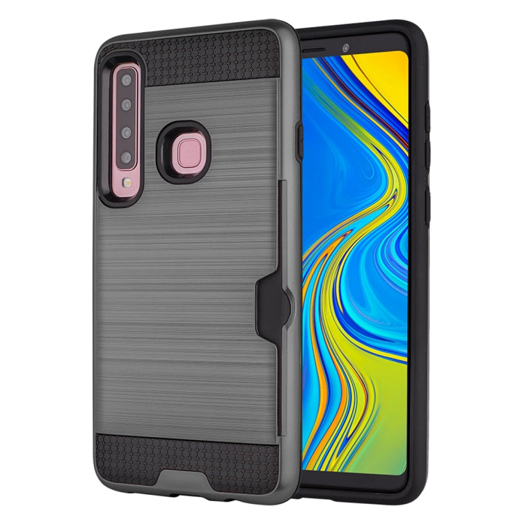 Brushed Texture Dropproof Protective Back Case for Galaxy A9 (2018) / A9s, with Card Slot