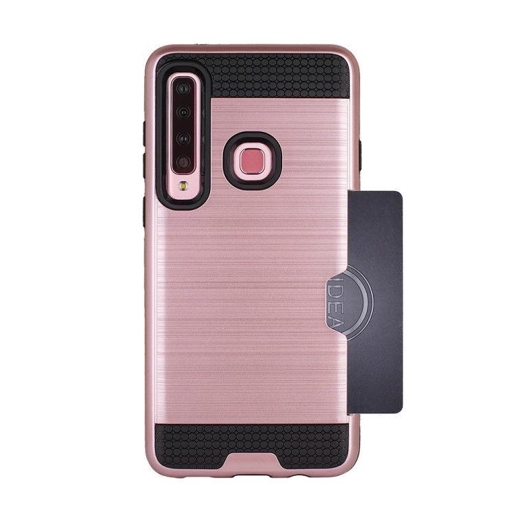 Brushed Texture Dropproof Protective Back Case for Galaxy A9 (2018) / A9s, with Card Slot