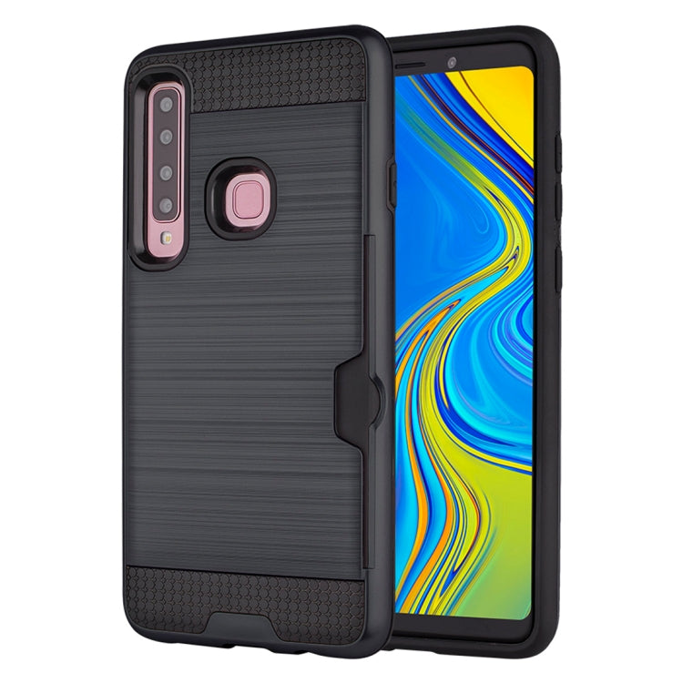 Brushed Texture Dropproof Protective Back Case for Galaxy A9 (2018) / A9s, with Card Slot