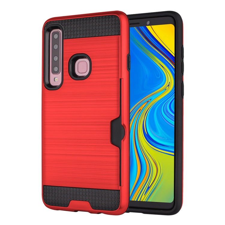 Brushed Texture Dropproof Protective Back Case for Galaxy A9 (2018) / A9s, with Card Slot