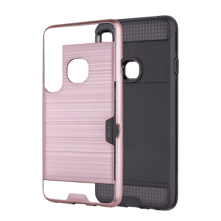 Brushed Texture Dropproof Protective Back Case for Galaxy A9 (2018) / A9s, with Card Slot