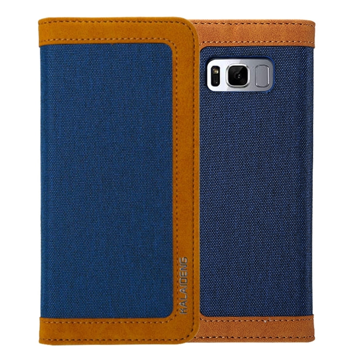 KALAIDENG FUNWEAR X Series for Galaxy S8 Linen Leather + TPU Horizontal Flip Leather Case with Card Slots & Holder & Lanyard